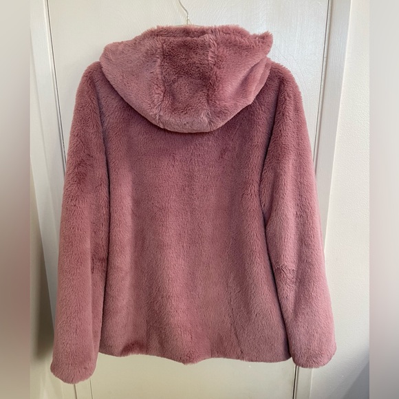 Style & Co. “Teddy” Hoodie Mauve Jacket Sz L/XL - Picture 2 of 8